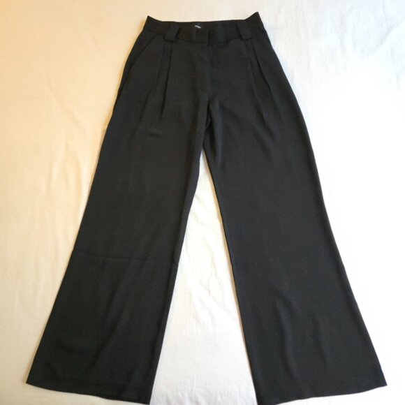 Express Stylist Black High Waisted Pleated Wide Leg Pant - Picture 14 of 14